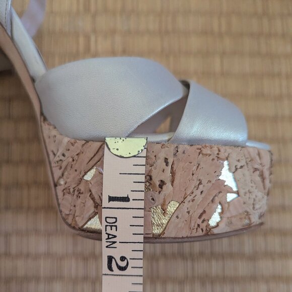 Cavallini Gold Leaf Platform Heels | US 5.5 / 6 EU 36 | Made in Italy - Picture 5 of 7